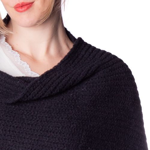 Cachecol Feminino Biamar Tricot Pluma Preto