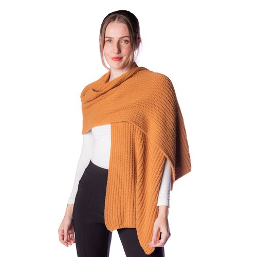 Cachecol Feminino Biamar Tricot Pluma Caramelo