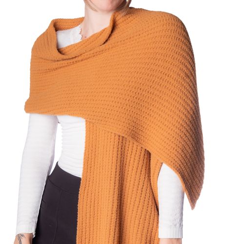 Cachecol Feminino Biamar Tricot Pluma Caramelo