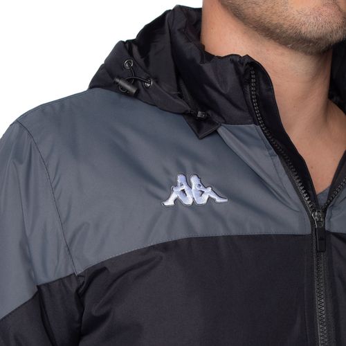 Jaqueta Masculina Kappa Dobby Poly Preto/cinza