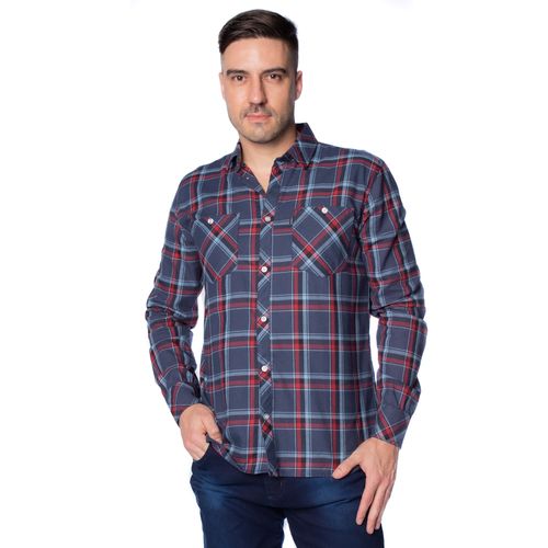 Camisa Masculina Nicoboco Xadrez Marinho
