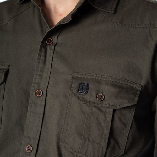 Camisa Masculina Amil com Bolsos Musgo