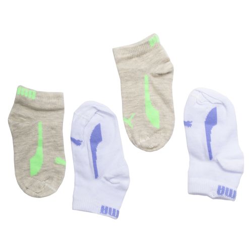 Kit com 2 Meias Puma Bebê Sapatilha Branco/cinza