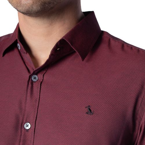 Camisa Masculina Amil Slim Stark Bordo