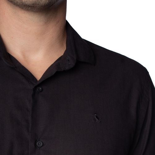 Camisa Masculina Amil Comfort Next Algodão Preto