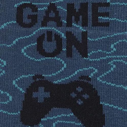Meia Infantil Selene Cano Curto Game On Azul Petroleo