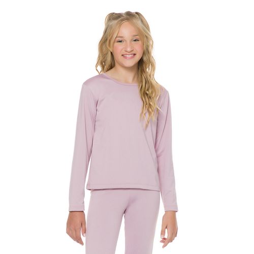Blusa Térmica Juvenil Estilo do Corpo Rosa Claro