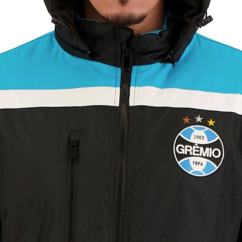 Jaqueta Masculina Legend Grêmio SPR com Capuz Preto