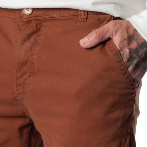 Calça Masculina Dixie Sarja Reta Marrom