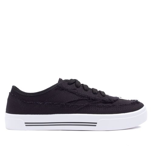 Tênis Feminino Moleca Desfiado Lona Preto