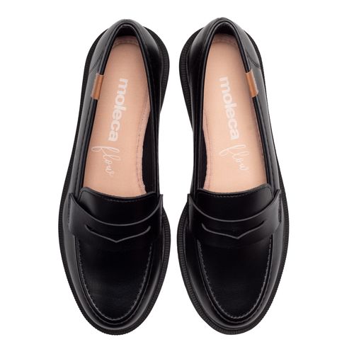 Sapato Mocassim Feminino Moleca Preto