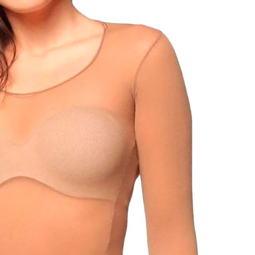 Camisete Feminina Selene Segunda Pele Manga Longa Nude