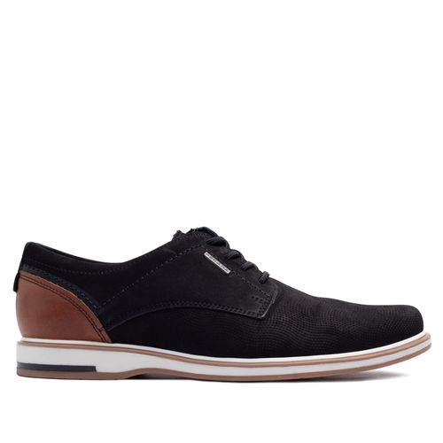 Sapato Masculino Pegada Buck em Couro Preto/marrom