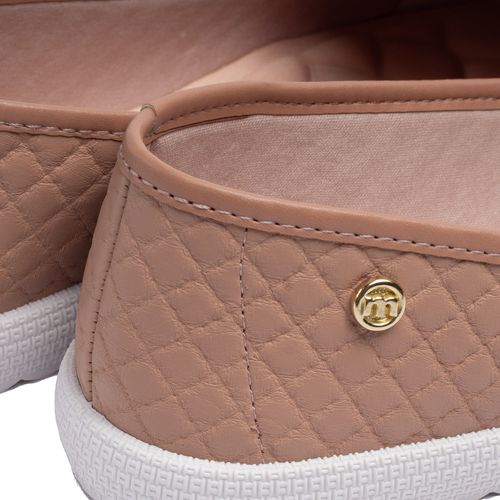 Sapatilha Feminina Moleca Nature com Textura Matelassê Nude