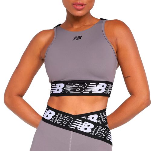 Top Feminino New Balance Relentless Cinza