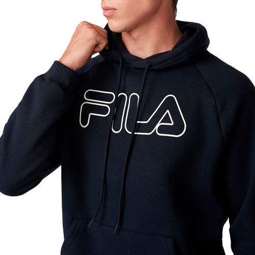 Moletom Masculino Fila Letter Outline Winter Preto