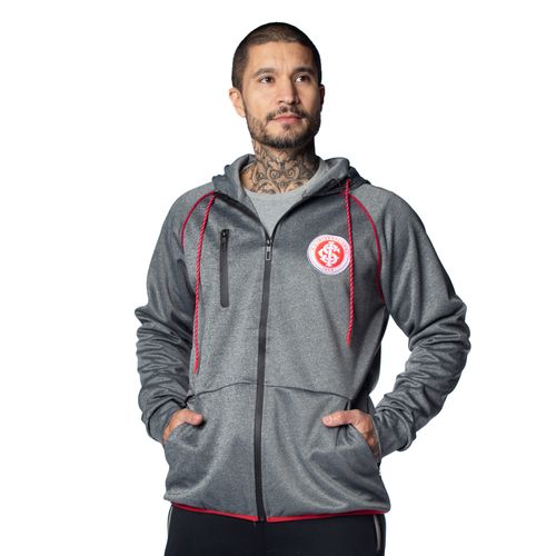 Jaqueta Masculina Legengd Internacional com Capuz Cinza