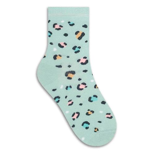 Kit c/3 Pares de Meias Feminina Selene Estampado Verde/branco