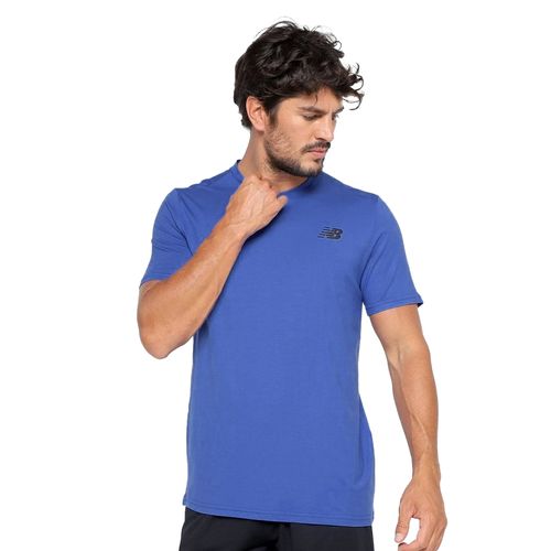 Camiseta Masculina New Balance Tenacity Logo Azul