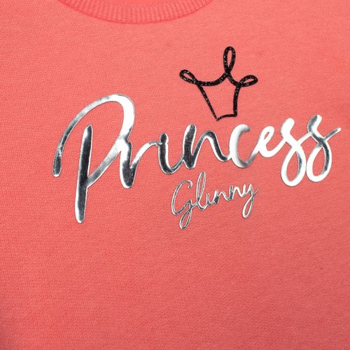 Conjunto de Moletom Infantil Boca Grande Princess Rosa/cinza