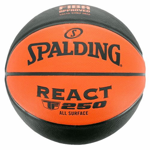Bola de Basquete Spalding React Laranja Preto