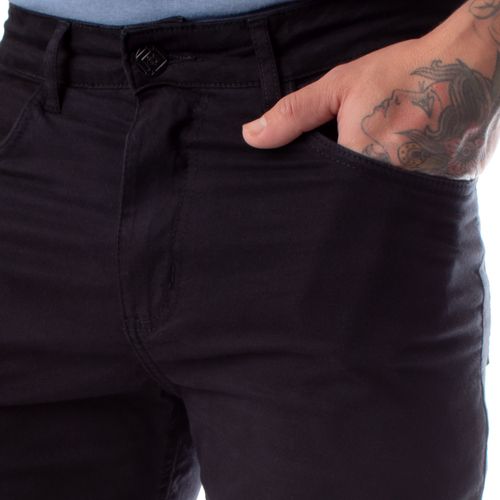 Bermuda Masculina Ice Jeans em Sarja Preto