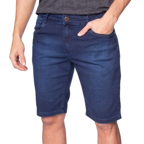 Bermuda Jeans Masculina Pitt Basic Azul Escuro