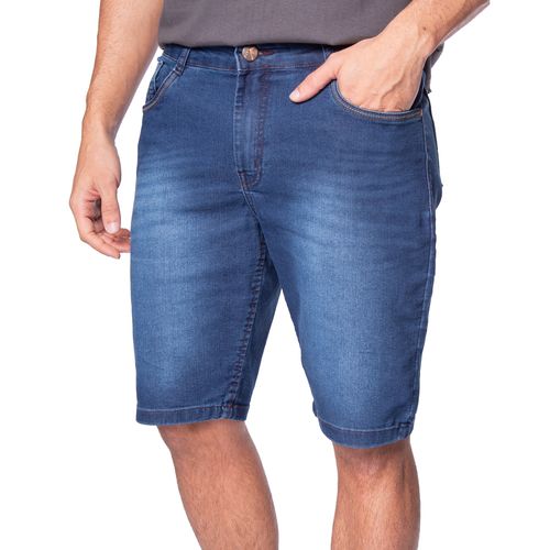 Bermuda Jeans Masculina Pitt Basic Azul