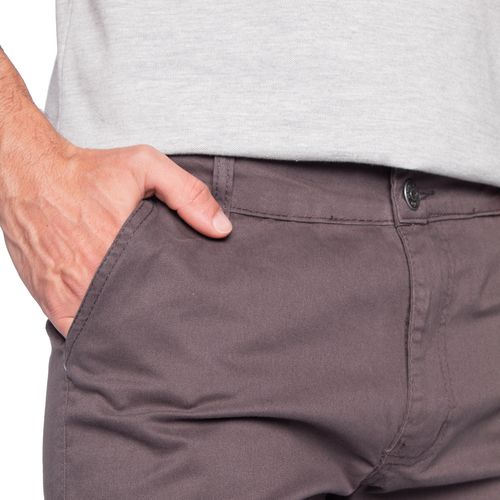 Calça Masculina de Sarja HMO Jeans Reta Cinza Escuro