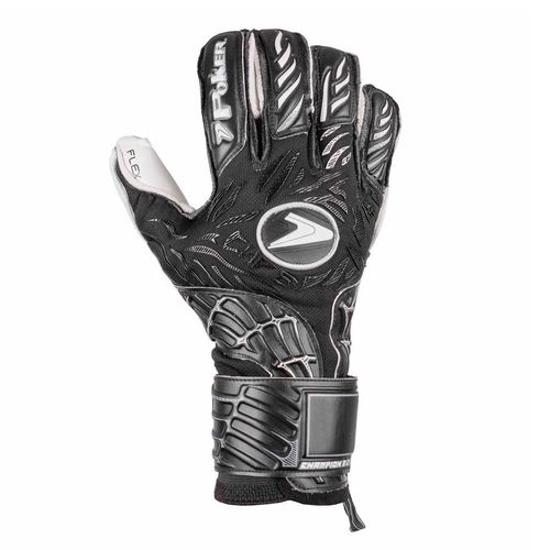 Luva de Goleiro Poker Champion 8 Extended Profissional Preta