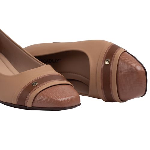 Sapato Feminino Piccadilly Tati Salto Médio Nude