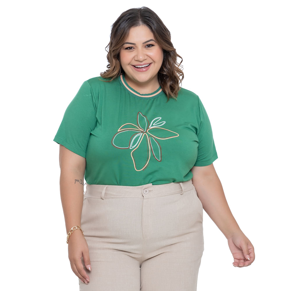 Blusa Feminina Averzzy Folha Verde