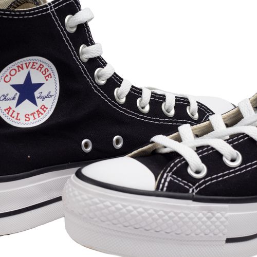 Tênis Converse Chuck Taylor All Star Lift Tecido Preto/branco