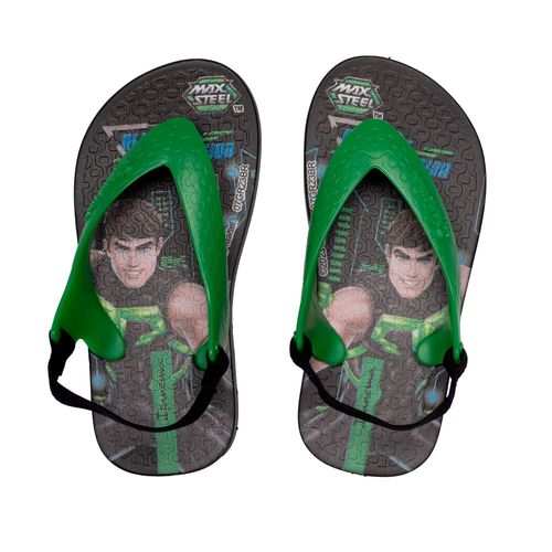 Chinelo Infantil Grendene Baby Ipanema Max Steel Preto/verde