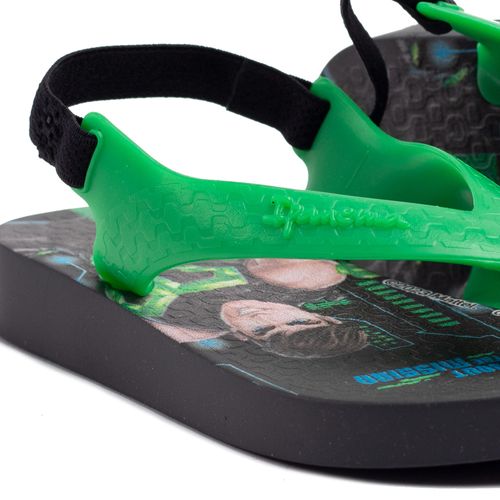 Chinelo Infantil Grendene Baby Ipanema Max Steel Preto/verde