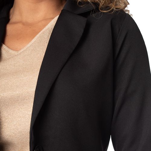 Blazer Cropped Feminino Milani Preto
