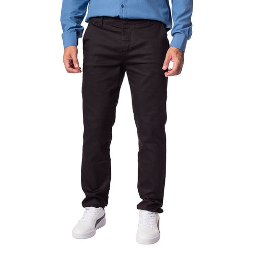 Calça de Sarja Masculina Pitt Alfaiataria Slim Preto