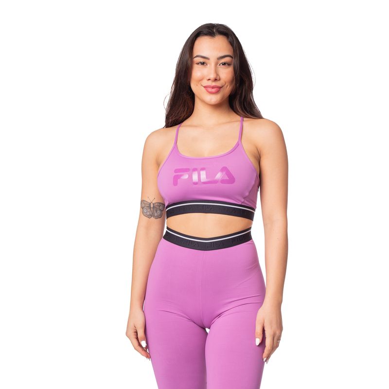 Compre na Radan: Top Feminino Fila Train Elastic II Lilás - Lojas