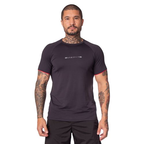 Camiseta Masculina Estilo do Corpo Armyfit Dry Peccato Preto/vermelho