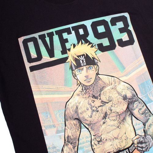 Camiseta Juvenil Over Surf Manga Curta Com Estampa Preto