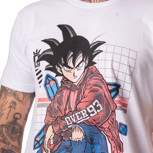 Camiseta Masculina Over Surf Anime Branco