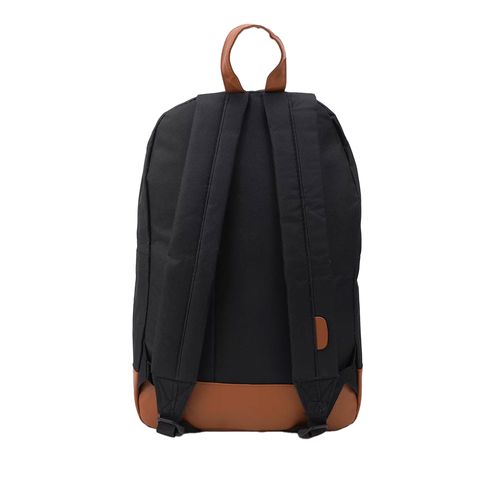 Mochila Unissex Convoy Recorte em PU Preto/marrom