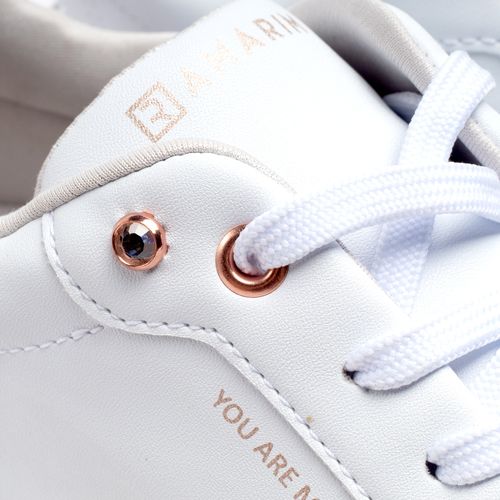 Tênis Feminino Ramarim com Detalhe Metalizado Branco