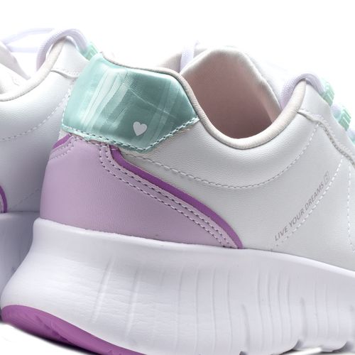Tênis Feminino Ramarim com Detalhes Coloridos Branco