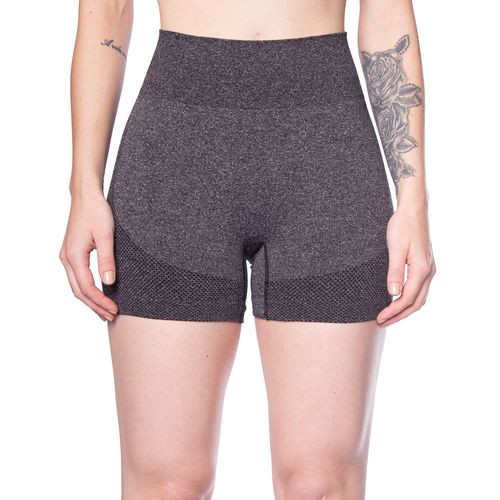 Short Feminino Selene Sem Costura Mesclado Preto