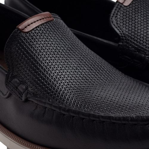 Sapato Mocassim Masculino Pegada em Couro Preto