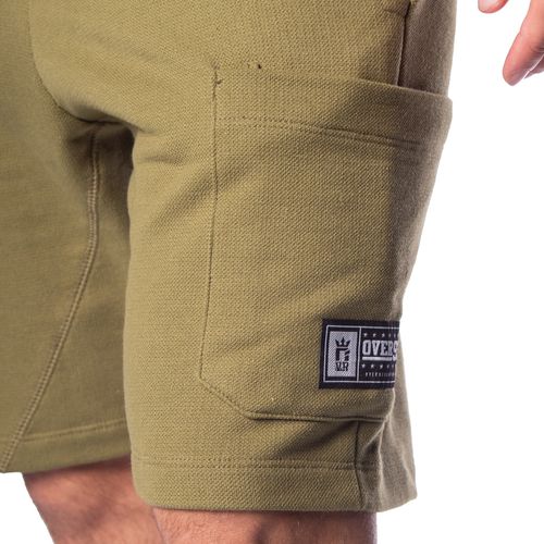 Bermuda Masculina Over Surf Moletom com Bolso Lateral Verde Oliva