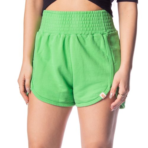 Short Feminino Over Surf Boxer Moletom Verde