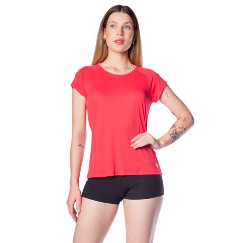 Blusa Feminina Estilo do Corpo de Poliamida Vermelho