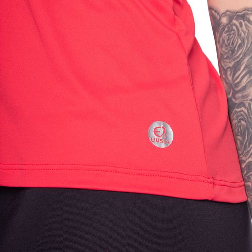 Blusa Feminina Estilo do Corpo de Poliamida Vermelho